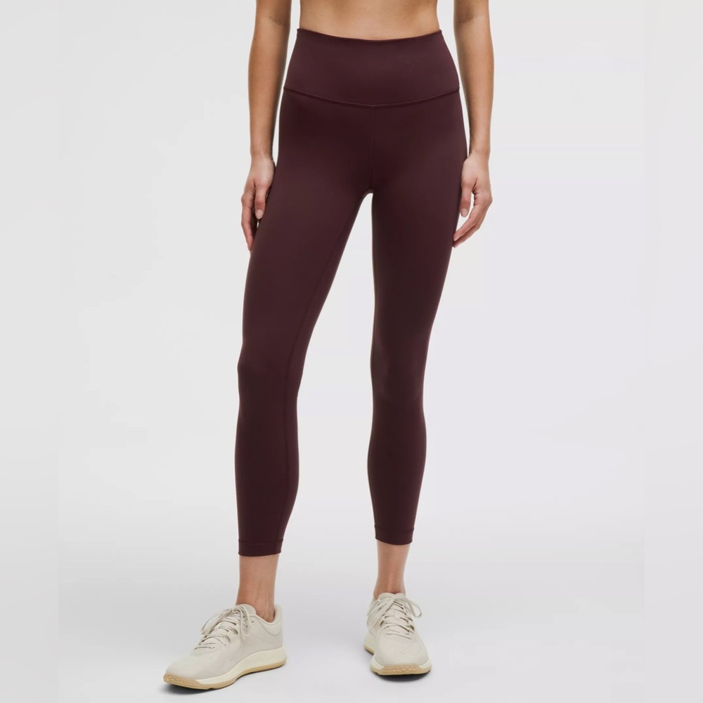 Lululemon Athletica Maroon Wunder Train Leggings, 25”